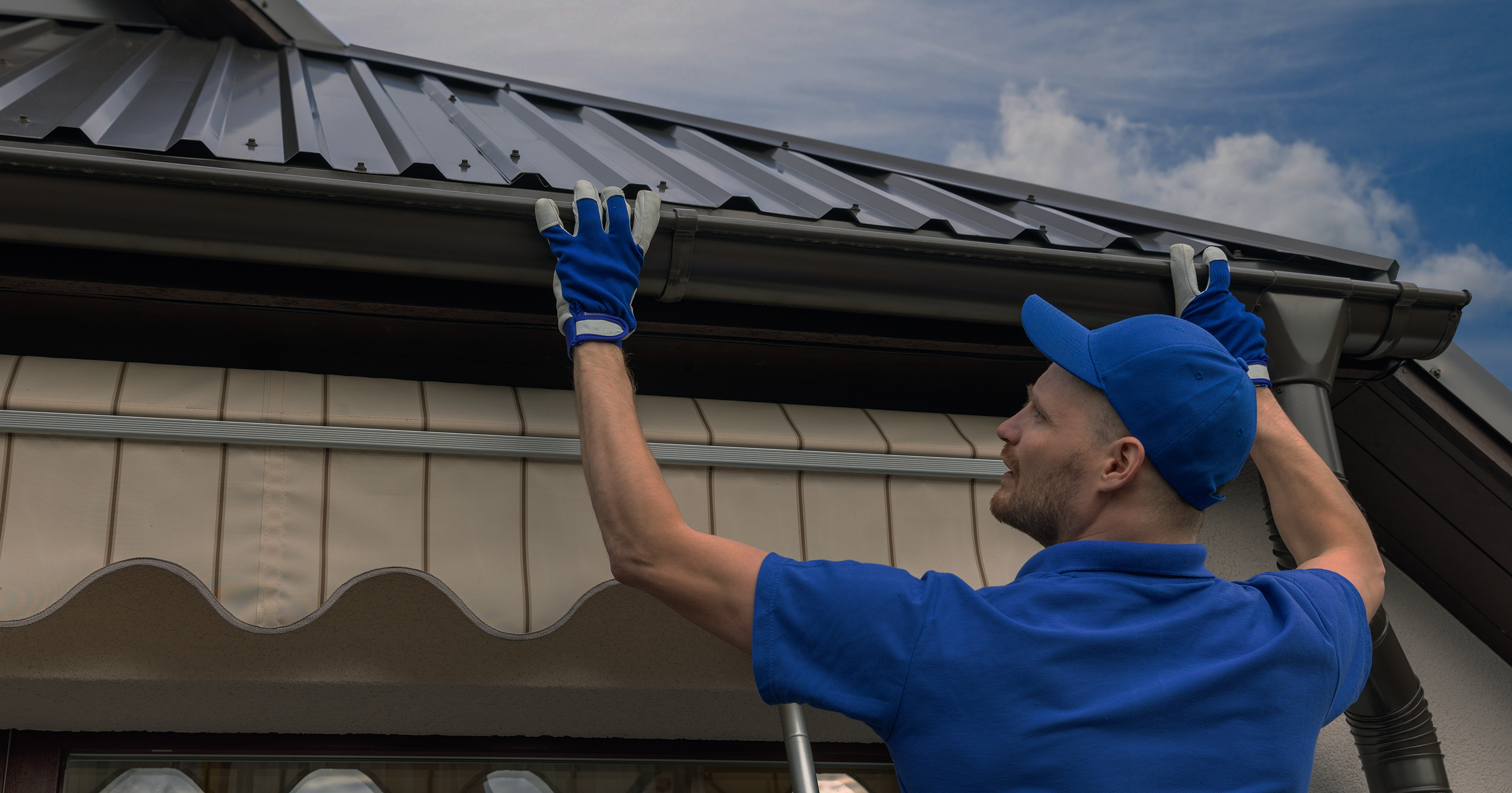 gutter cleaning by roofing formula